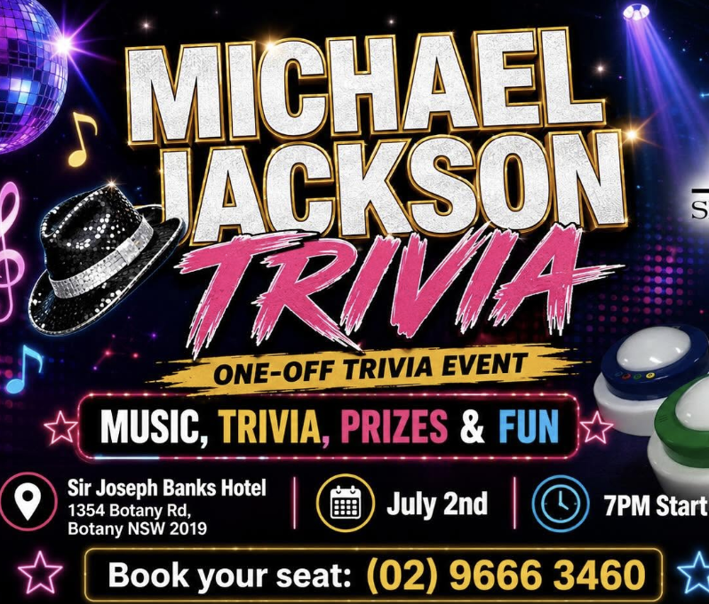 Michael Jackson Trivia Night at Sir Joseph Banks Hotel